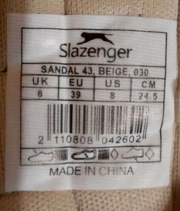 Сандалії Slazenger босоніжки р. 38-39 уст. 25 см на липучках на платформі