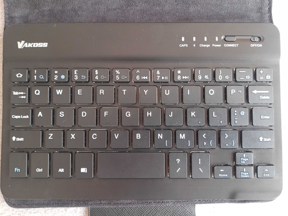 Klawiatura bluetooth ze skórzanym etui na tablet do 7 cali - nowa