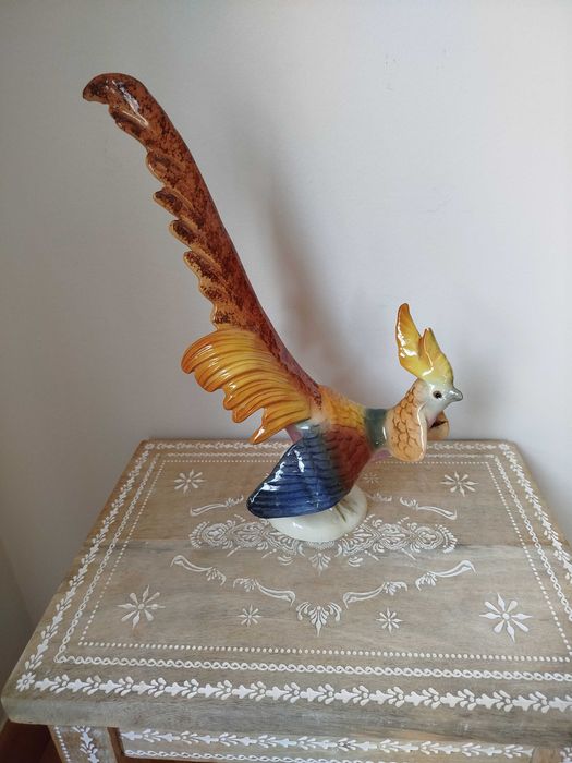Magnífica Escultura de Faisão, origem Alemã