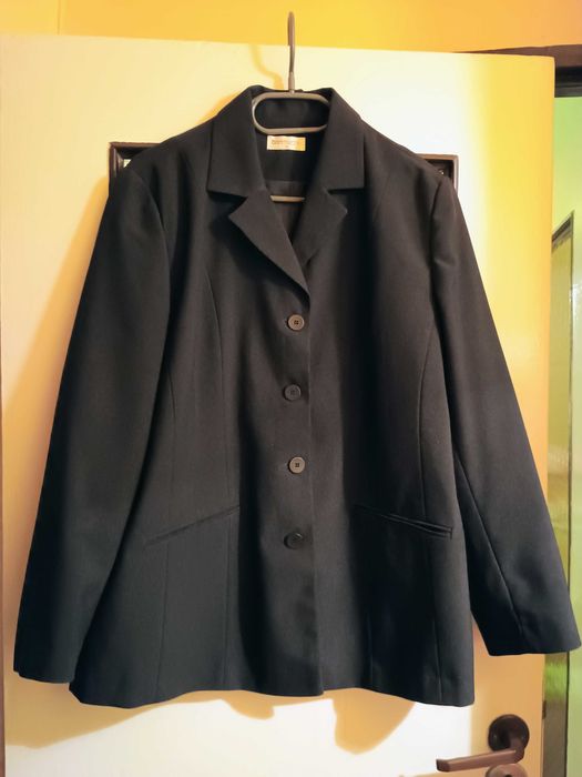 Żakiet damski marynarka damska garnitur damski czarny zapinany firma bon marche XXL 2XL 44