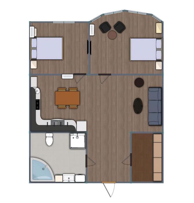 Жк Гагарин Плаза.Аркадия.2 спальни.От хозяина.