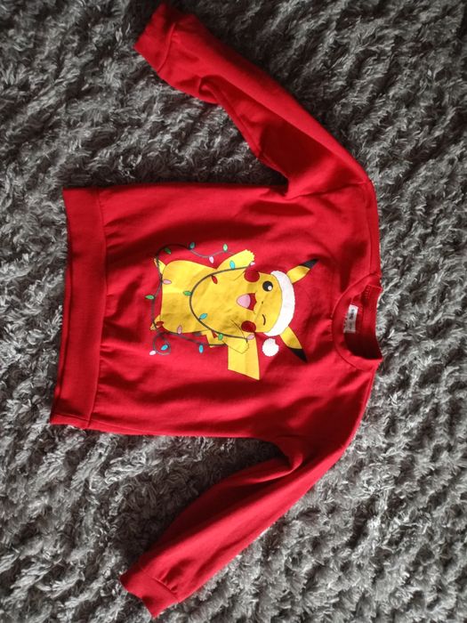 Bluza świąteczna Boże Narodzenie pokemon pikachu 140