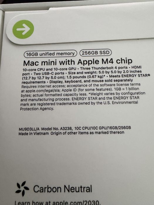 Mac Mini M4 16, 256