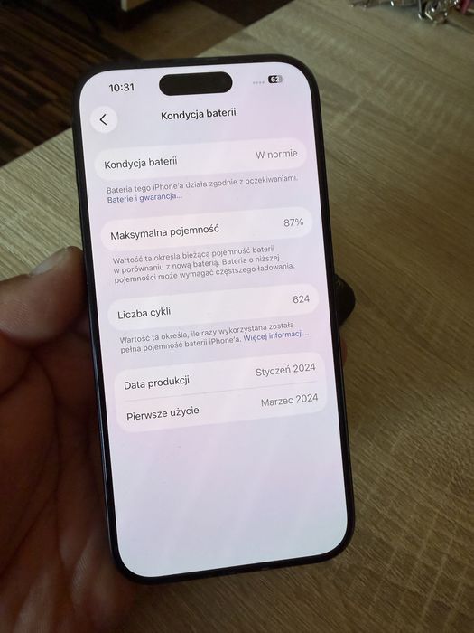 Apple iPhone 15 Pro 256 gb bardzo ladny