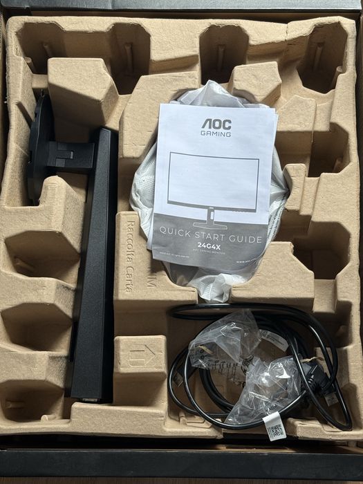 AOC Gaming 24G4X 23.8" 180Hz (Para Peças / Ecrã Partido) + Suporte Novo