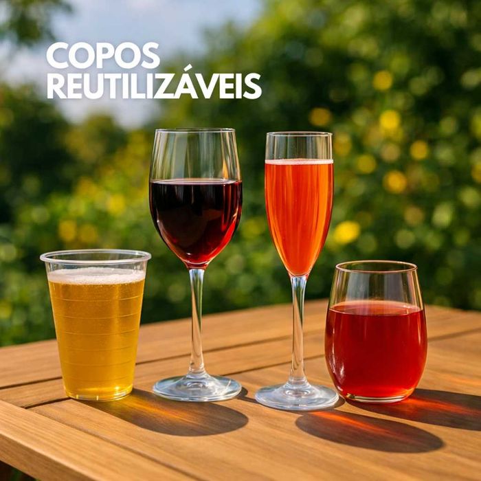 Copos Reutilizáveis para Bares, Festas e Empresas
