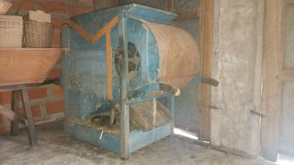 Limpadores de cereais a funcionar