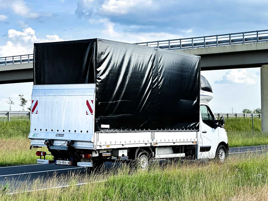 Kontenery / Plandeki  z windą WYPOŻYCZALNIA wynajem busów PL / EU