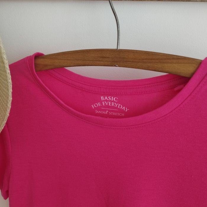 Zestaw dwóch bluzek basic – szara i różowa, rozmiar 44–46