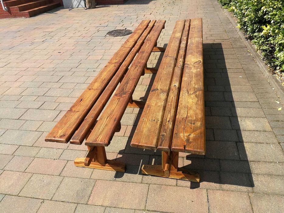Ławka drewniana 3 m. Stara rustykalna.