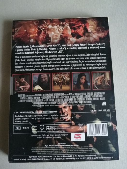 Film dvd Immortals.Bogowie i herosi