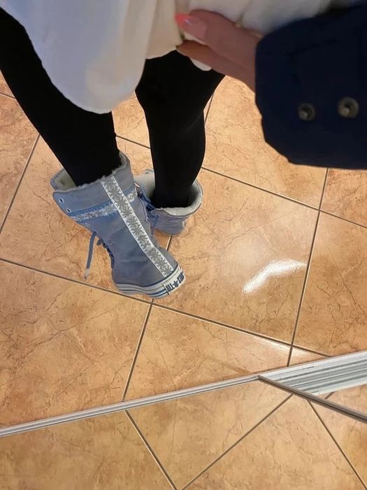 Converse zimowe ocieplane skora zamsz trampki dlugie za kostke merino