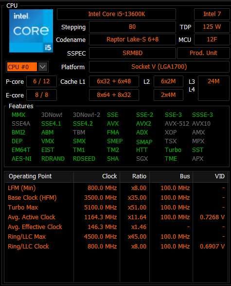 Процесор Intel Core i5-13600K socket LGA 1700