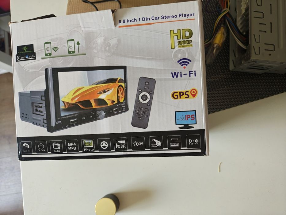 Multimida 1 din car play, android auto, espelhamento mirror link