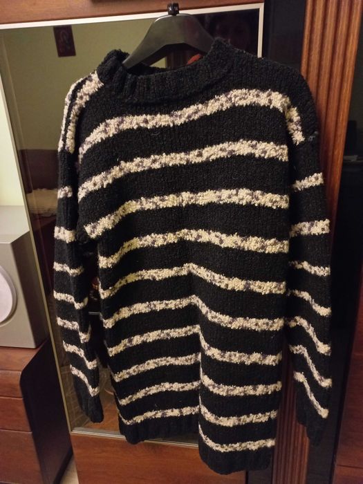 Sweter w paski ręcznie robiony