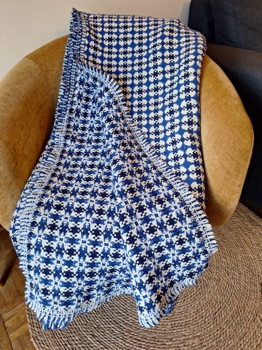 Manta em tons de azul