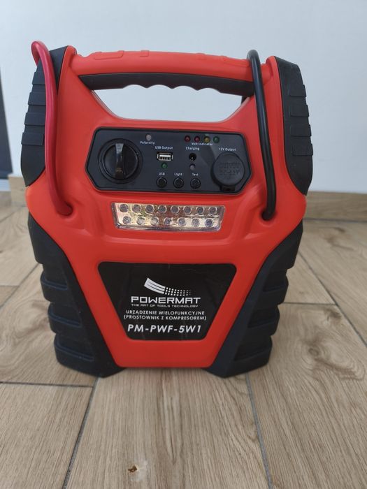 Urządzenie wielofunkcyjne prostownik z kompresorem 5 w 1