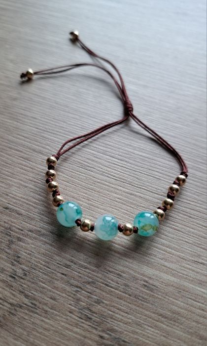 Bransoletka koraliki wodnik szlkany