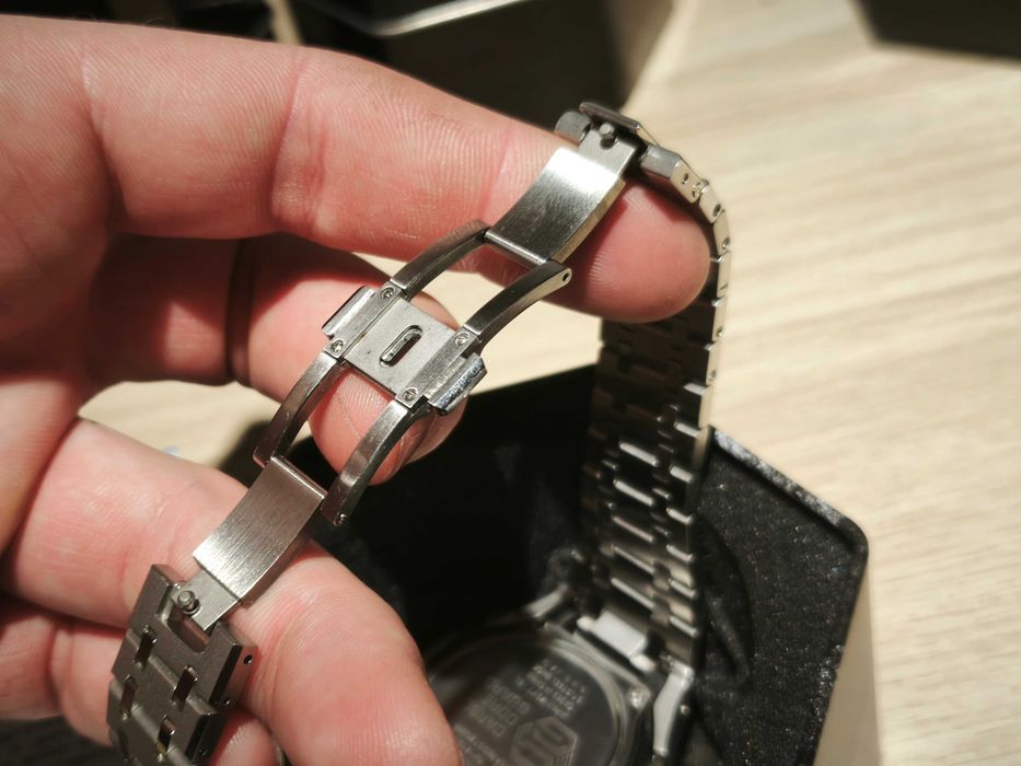 Zegarek CASIO G-SHOCK Oryginał FULLMETAL Stalowa bransoleta papiery