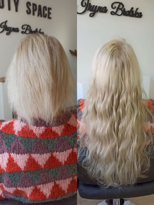 Нарощування натурального та біопротеїнового волосся