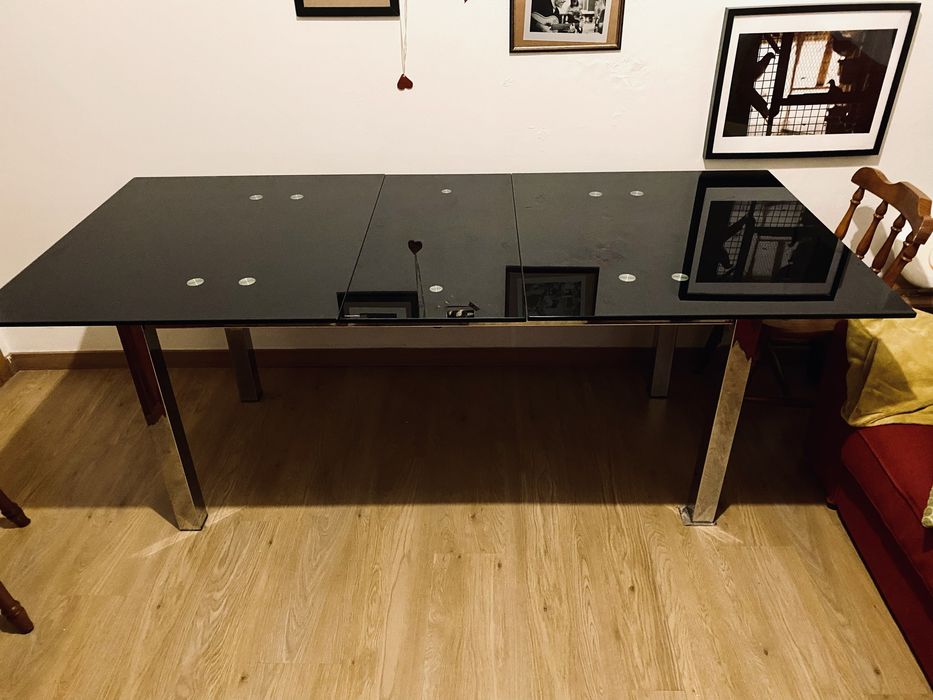 Mesa extensivel vidro temperado