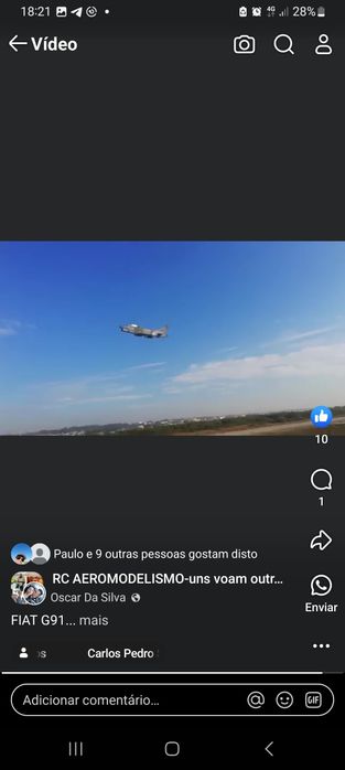 Aeromodelismo RC  Fiat G91