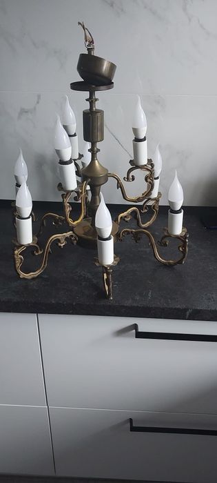 Żyrandol mosiężny