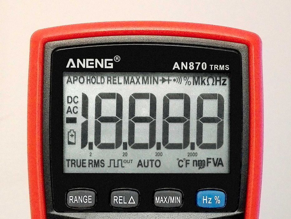 Multimetr Aneng AN870 Pro [19999 Counts·AutoRange·TrueRMS·NCV·20 A]