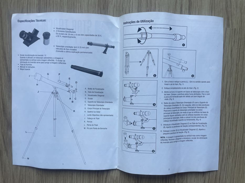 Excelente Telescópio Edu-Science Star Tracker 30x / 60x