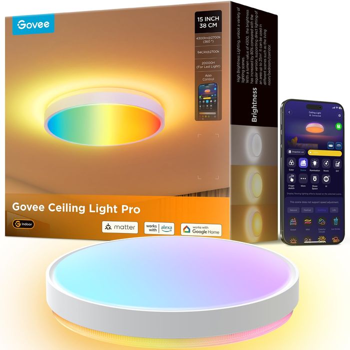 Govee Ceiling Light Pro H60A6 inteligentna lampa sufitowa LED Biała