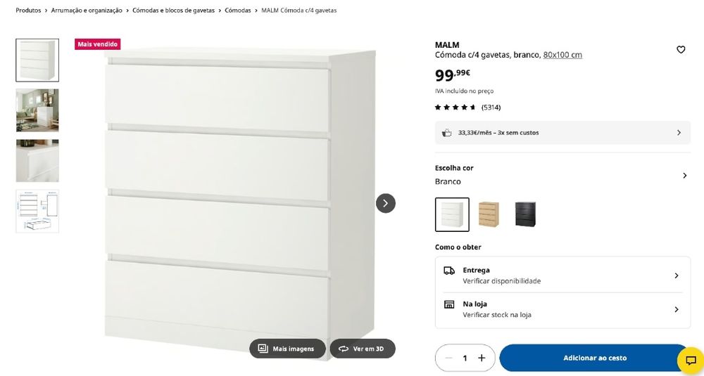 Comoda + Roupeiro IKEA