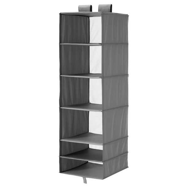 organizador suspenso IKEA SKUBB com 6 compartimentos, cor preta