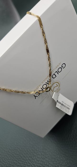 Złoty łańcuszek singapur 585 GOLD MONEY
