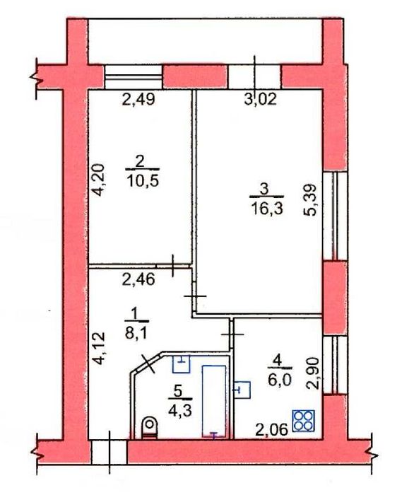 Продается 2-комн.квартира по ул.Бочарова