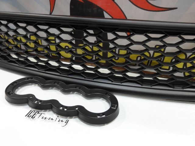 Grelha frontal em plástico Audi A4 8e, B6 01-04 RS4 LOOK em preto mate