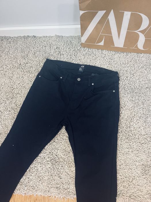 Rurki jeansy czarne meskie Hm rozm 29 S basic