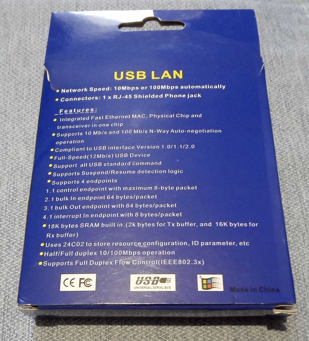 Мережевий адаптер RJ45-USB.