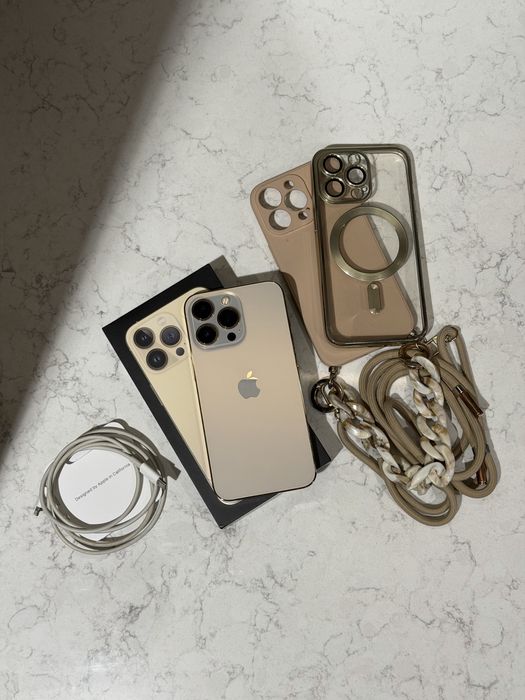 telefon smartfon Apple iPhone 13 pro 128 GB złoty gold MLVC3PM/A