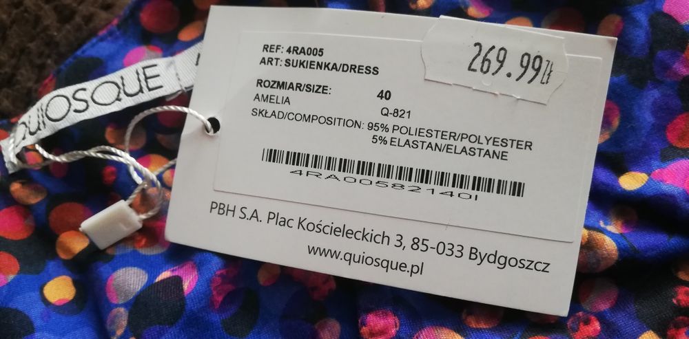 Sukienka QUIOSQUE Rozmiar 40 nowa