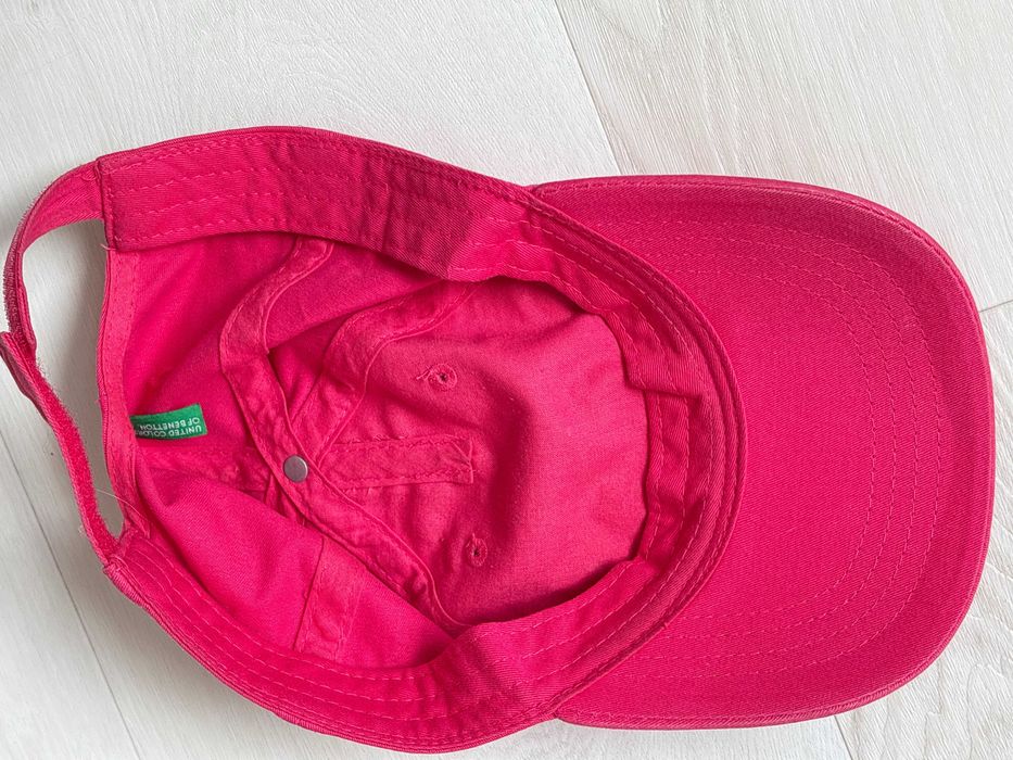 Benetton Czapka z daszkiem różowa pink rozm 54