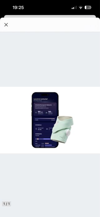 Monitor oddechu Owlet Dream Sock mietowy