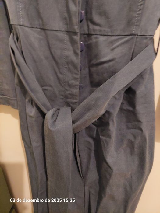 Macacão Azul M com Cinto