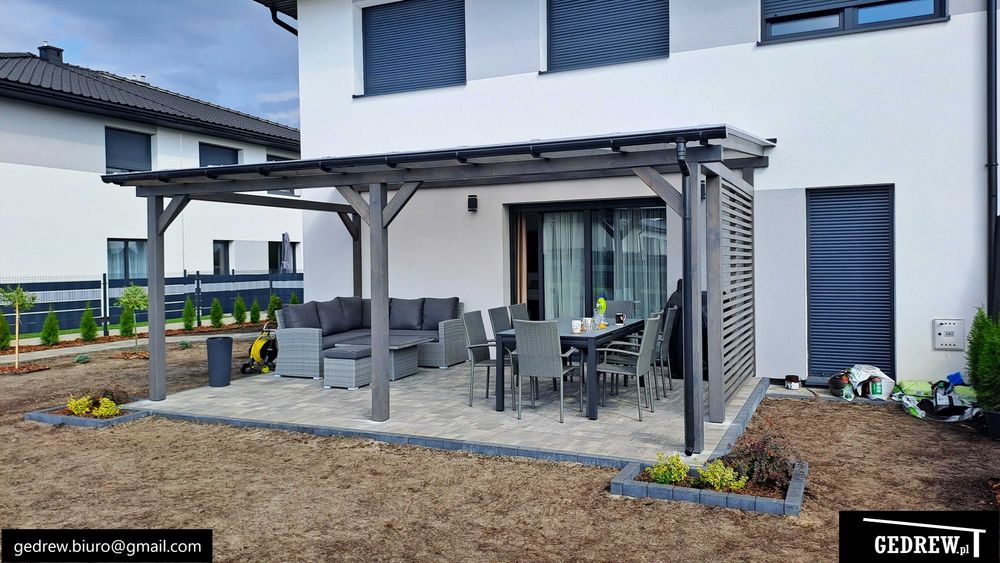 zadaszenie tarasu tarasowe zadaszenie nad tarasem patio pergola 6,3x4m