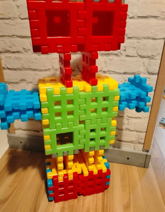 Klocki konstrukcyjne Wafle Adusie 72 elementy duże kafelki