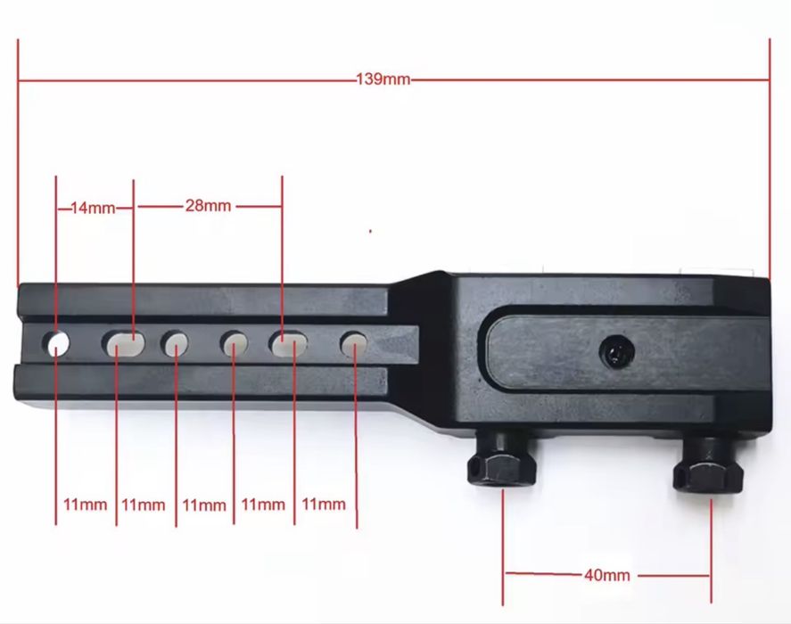Планка / кронштейн для прицілів / монокулярів Пікотінні / Picatinny