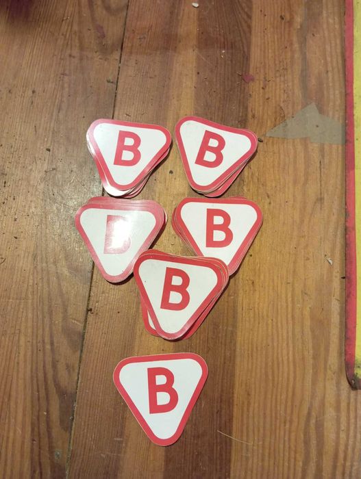 naklejki znak bezpieczeństwa " B"