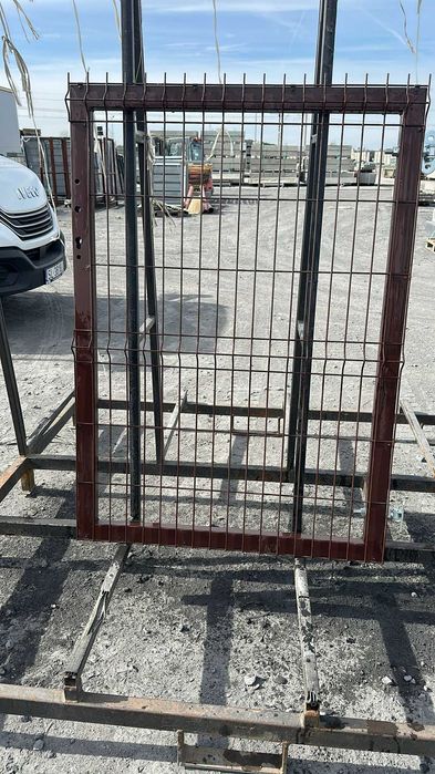 Furtka panelowa 1.4 x 1 m – brąz – FI 5 – prawa – komplet – TANIEJ 30%