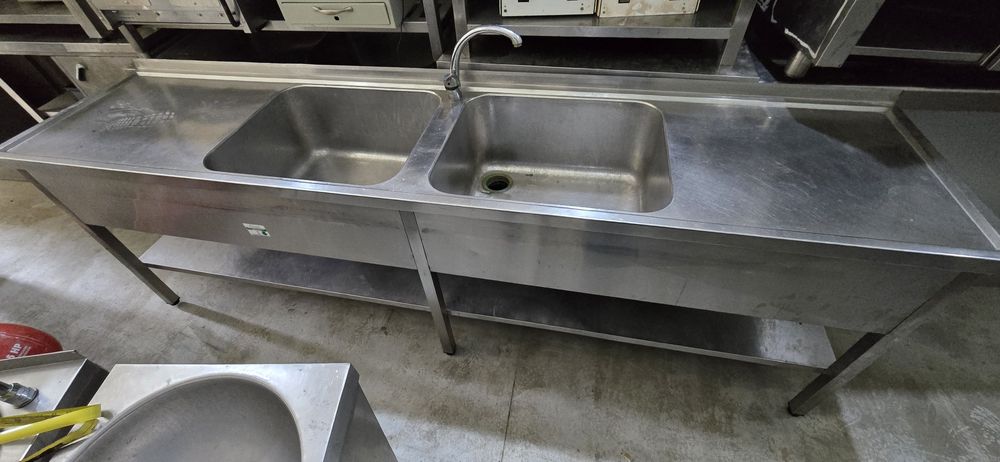 Lavatório inox 2 pias