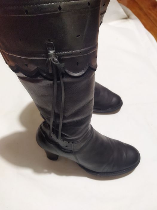 Kozaki skórzane 40 na obcasie