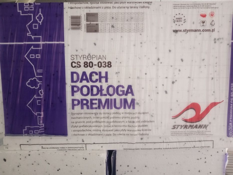 Styropian podłogowy EPS100 EPS80